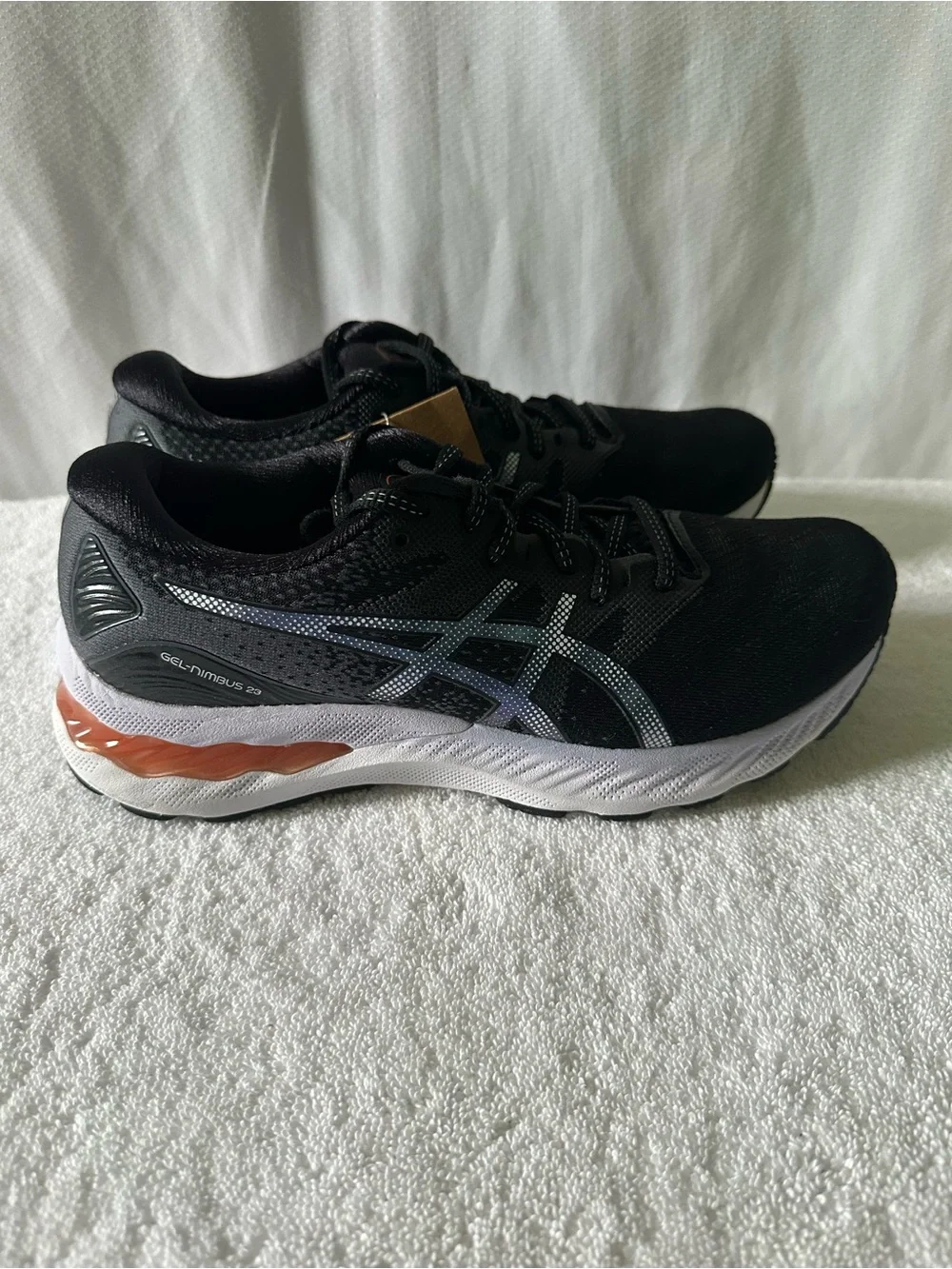 ASICS Gel Nimbus 23 Black/ Carrier Gray  Running Shoes Women’s Size 8 - Picture 2 of 9